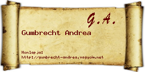 Gumbrecht Andrea névjegykártya
